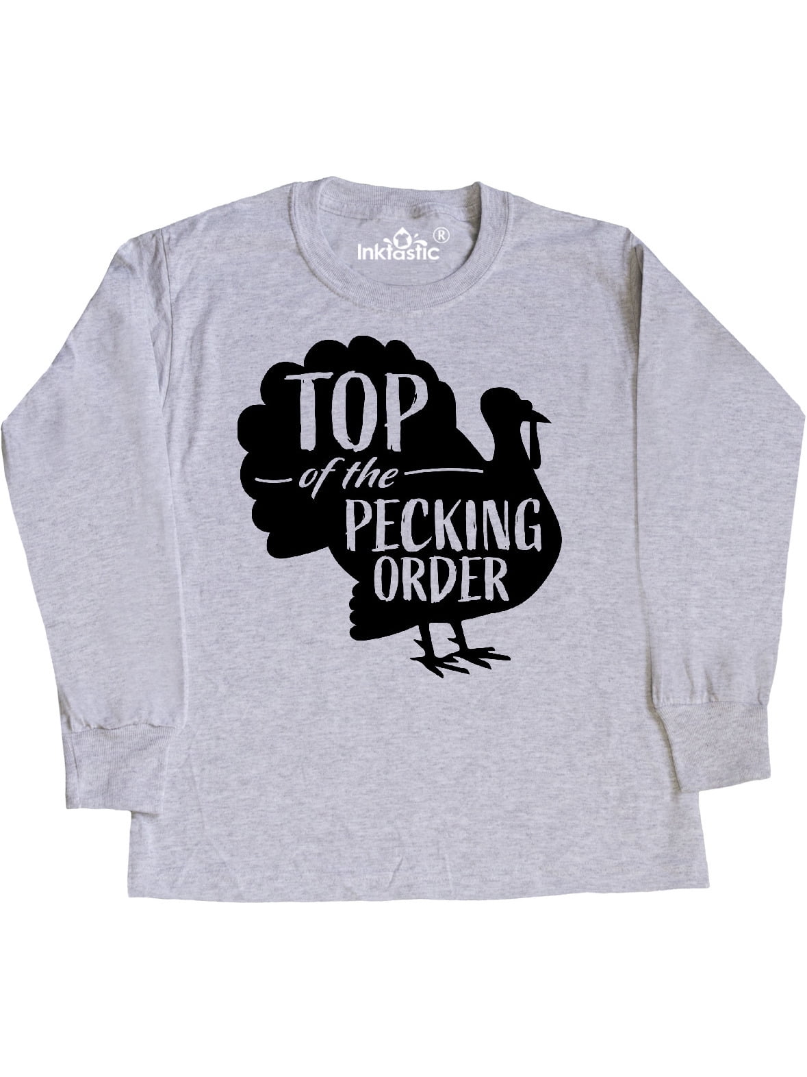 inktastic Top of The Pecking Order with Black Turkey Long Sleeve Creeper inktastic Top of The Pecking Order with Black Turkey Long Sleeve Creeper