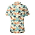 thumbnail image 6 of DENGDENG Hawaiian Shirts for Women Summer Floral Tropical Print Button Down Shirts Boho Beach Short Sleeve Basic Tees Loose Fit Tops Blouses Green M, 6 of 6