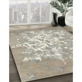 thumbnail image 3 of Ahgly Company Machine Washable Indoor Round Contemporary Pale Silver Gray Area Rugs, 4' Round, 3 of 7