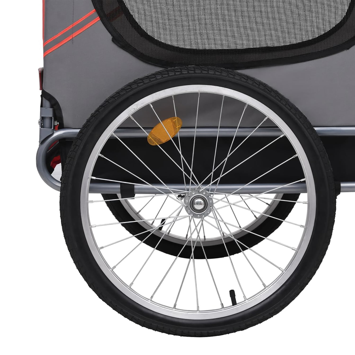 Pefilos 53" Dog Bike Trailer, Jogger Folding Pet Carrier, Pet Stroller Bicycle Carrier w/Hitch, Suspension, Visibility Flag and Reflectors, Beige Pefilos 53" Dog Bike Trailer, Jogger Folding Pet Carrier, Pet Stroller Bicycle Carrier w/Hitch, Suspension, Visibility Flag and Reflectors, Beige