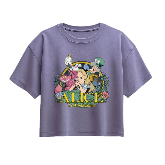 Alice in Wonderland - Alice Icons - Youth Girls Boxy T-Shirt