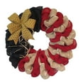 thumbnail image 2 of 11.8-Inch Rustic Red White And Blue Patriotic Fabric Front Door Wreath With Metal Star Bow Americana Decoration Indoor Outdoor 4th Of July Home Decor, 2 of 5