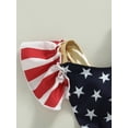 thumbnail image 4 of 4th of July Infant Baby Girl Overall Clothes Newborn Independence Day Ribbed Romper Skirt Star Onesie Dress Summer Outfits, 4 of 7