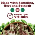 thumbnail image 4 of Organic Striped Farfalle Pasta, 8.8 oz (Pack of 2) - Italian Artisan Tri-Color Bow-Tie Pasta. Non-GMO, Vegan, Made with Semolina, Beet and Spinach. Perfect for Gourmet Cooking, 4 of 7