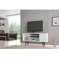 thumbnail image 2 of Liberty 53.14" Mid-Century Modern TV Stand with 5 Shelves and 1 Door  with Solid Wood Legs, 2 of 3
