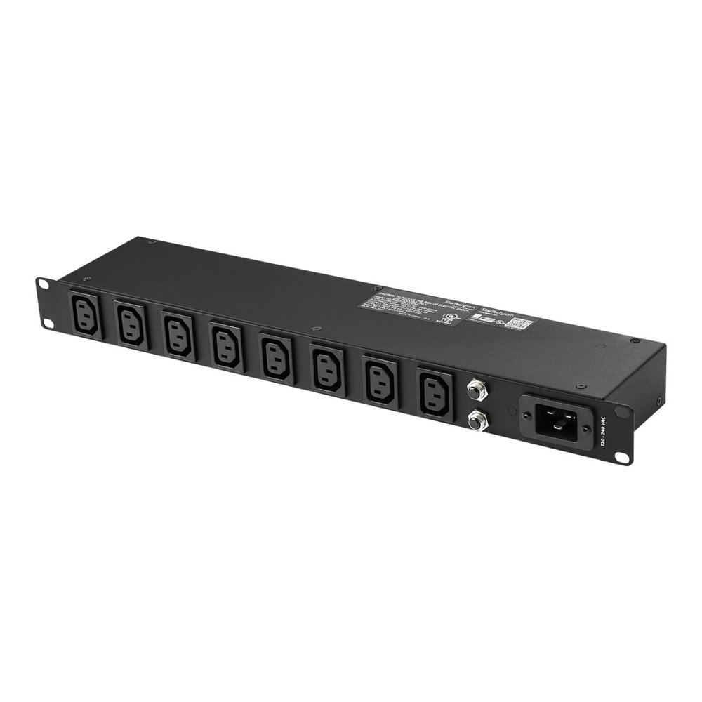 1U 19" 8 Port Rack Mount PDU, IEC C13 Socket Rackmount