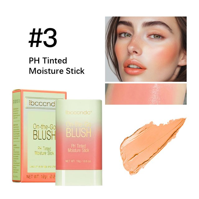 锛並cavykas Make Up Set,Colour Changing Swivel Blusher,Rouge Blush Balm,Natural Nude Matte Blush Stick
