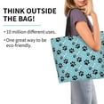 thumbnail image 2 of Fotbe Cute Dog Footprints Bolsa Tote Estética de Lona con Estampado para Mujer - Bolsa Reutilizable de Hombro Casual para Vacaciones, Compras, Trabajo y Gimnasio, 2 of 8