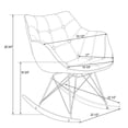 thumbnail image 7 of Allora Mid-Century Twill Fabric Eiffel Base Rocking Chair in Gray, 7 of 7