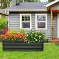 thumbnail image 3 of Costway 1 PC Galvanized Raised Garden Bed Outdoor Planter Box Firewood Rack Log Holder, 3 of 10