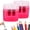 2pcs Pink, variant on 4 Packs Dual Hole Pencil Sharpener with Lid, Assorted Multiple Colors