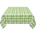 thumbnail image 4 of Square Tablecloth 52 x 52 Inch, Watercolor Green Checkered Square Table Cloth Spillproof Soil Resistant Table Covers Cloth Table Cover for Restaurant, Picnic, Indoor and Outdoor Dining, 4 of 8
