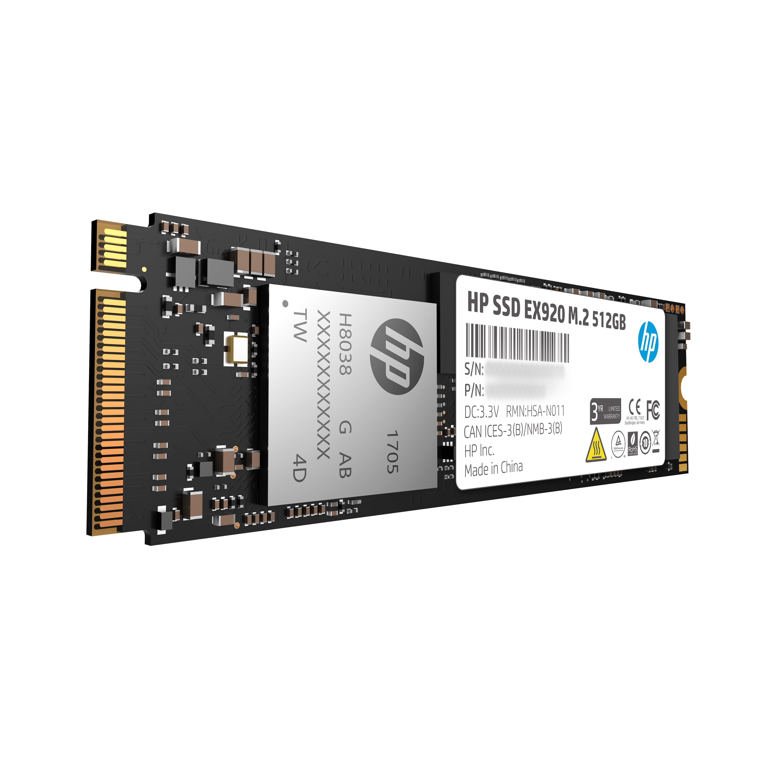 HP Inc. SSD 512GB - SATA 3 Interface HP L12810-001 - 512GB M.2 2280 SATA Solid State Drive - Drive