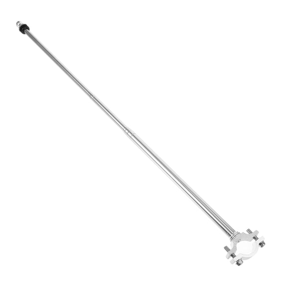 IBASETOY Heavy Duty Steel Motorcycle Flag Pole Holder Easy Install Plated Silver Metal Outdoor Flag Mount