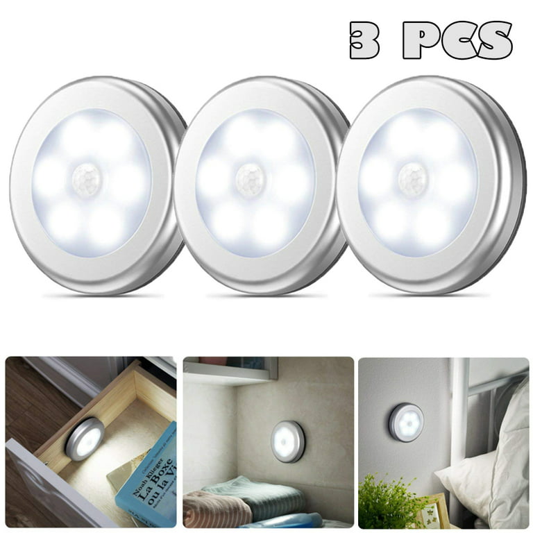 LED Wall Light Motion Sensor Dual Induction PIR Infrared Bulbs Battery  Powered Cabinet Stairs Night Lights