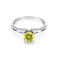 thumbnail image 2 of Gem Stone King 1.58 Ct Round Canary Mystic Topaz 925 Sterling Silver Solitaire Ring (Size 6) (Size 6), 2 of 4
