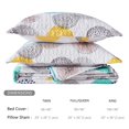 thumbnail image 3 of SunStyle Home Quilts Colcha acolchada suave y duradera, tamaño Queen, ligera, reversible, con estampado bohemio, juego de cama con fundas de almohada para todas las estaciones, 3 piezas, 3 of 5