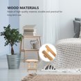 thumbnail image 2 of BRIGHTFUFU 1Pcs Small Foldable Step Stool Beige Anti-slip Wood Stool For General Users, 2 of 4