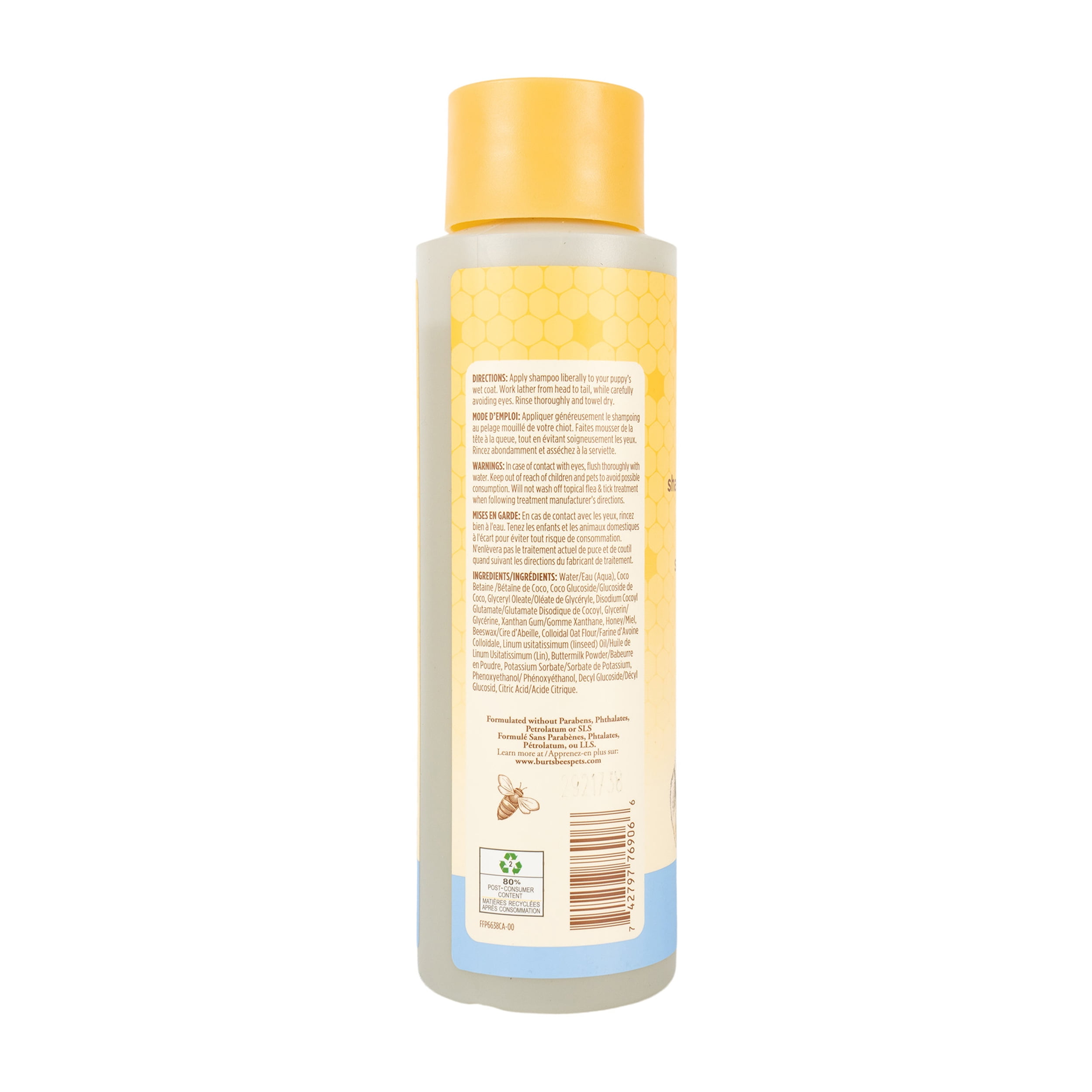 Burt's Bees 2 in 1 Tearless Shampoo Conditioner with Buttermilk Linseed Oil for Dogs Puppies Unscented