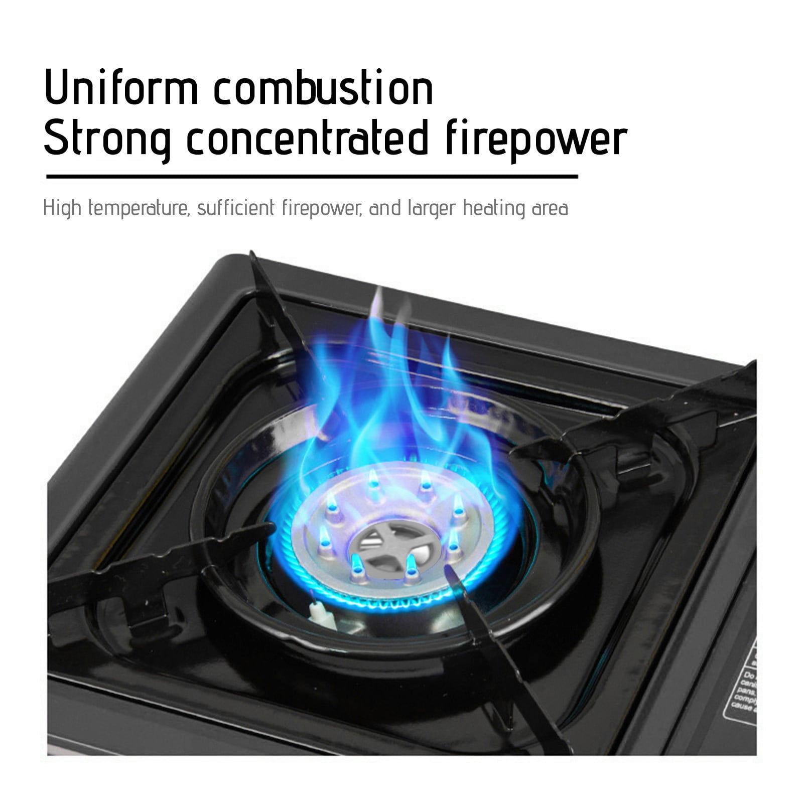 Portable Butane Stove, Metal, Black White Green Red, 13.38x9.84x3.14in, Double Wind Guard, Safe for Camping Backpacking
