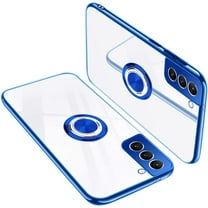 Designed for Samsung Galaxy S10 Plus / S10 Case 6.4" Rotating Ring Holder Shock-Absorption Electroplated Frame Soft TPU Bumper Cover Phone Case - Green