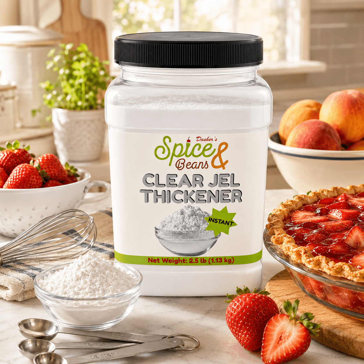 Clear Jel Instant Thickener - by Dasher's Spice & Beans - 2.5 lb.