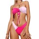 thumbnail image 1 of Txlixc Traje de Bikini femenino de 2 piezas, sujetador de contraste sin tirantes, calzoncillos de cintura alta Txlixc moda, 1 of 9