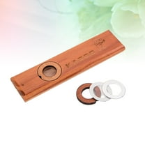 MUSEYA Wooden Kazoo Musical Instruments for Kids Classic Design Light Brown 1Pcs