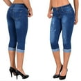 thumbnail image 1 of WILLBEST Pantalones Mujer Pantalones Vaqueros Acampanados de Cintura Alta para Mujer, Con Botones Lisos, Hasta La Pantorrilla, Ajustados, Elásticos, Cómodos, 2025 y Casuales. Grande, 1 of 4