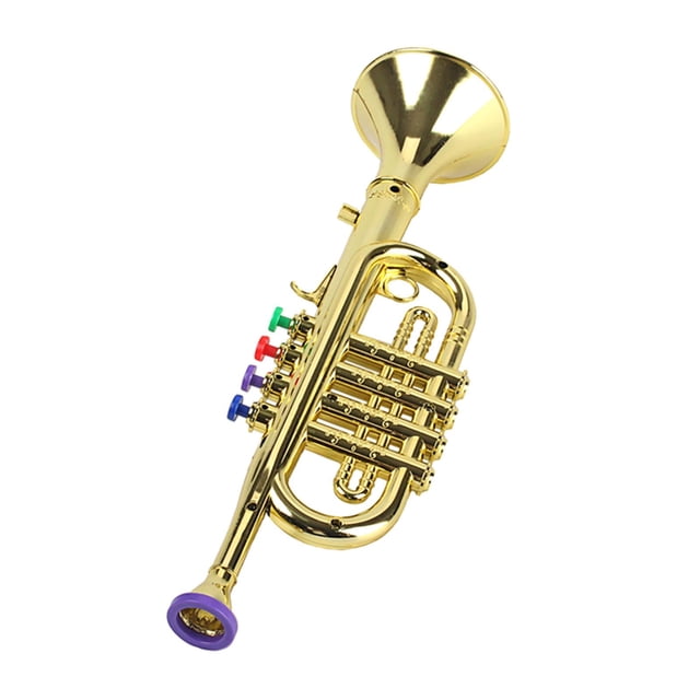 14-1/2 Inch Trumpet with 4 , Musical Wind Instrument Music Toys