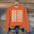 thumbnail image 3 of New York Sweatshirts for Women 2025 Long Sleeve Crewneck Y2K Graphic Sweatshirt Pullover Tops Streetwear, 3 of 4