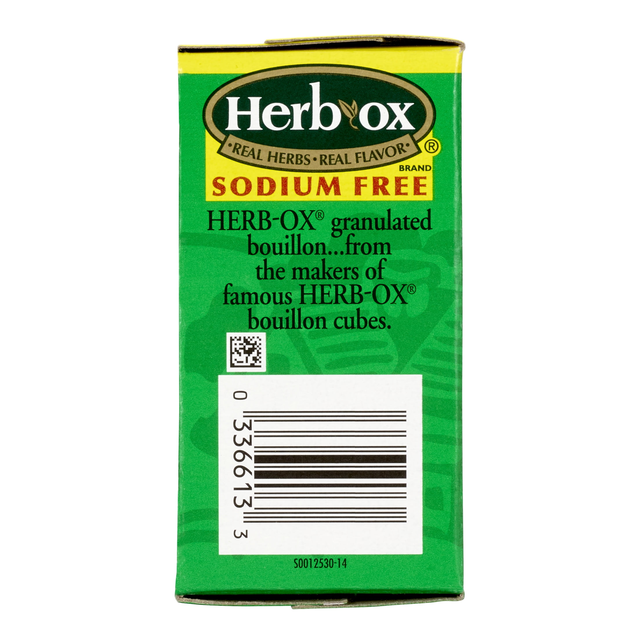 HERB-OX Instant Sodium Free Chicken Bouillon Packets, Shelf-Stable, 1.2 oz Paper Box (8 Packets)