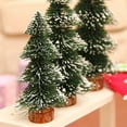 thumbnail image 5 of ZDWQFA Mini Christmas Village Bottle Brush Trees for Room Tabletop-Dark Green, Artificial Snow Trees with Wood Base Décor on Shelves, Bedroom,Miniature Scenes Xmas Office Décor, 5 of 5