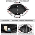 thumbnail image 3 of 22 Inch Oversized Travel Bag Lightweight Canvas Weekender Duffel with Multi Pockets, Slogan Print, 3 of 5