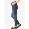 thumbnail image 3 of Woman Within Plus Size Tall Flex Pull-On Straight-Leg Gap-Free Stretch Denim Jeans, 3 of 3