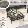 thumbnail image 5 of UDPATIO 7 Piece Wicker Patio Furniture Set, Outdoor Conversation Set， Sectional Sofa with Glass Coffee Table， Outdoor Sofa for Porch, Backyard, Black&Gray, 5 of 8