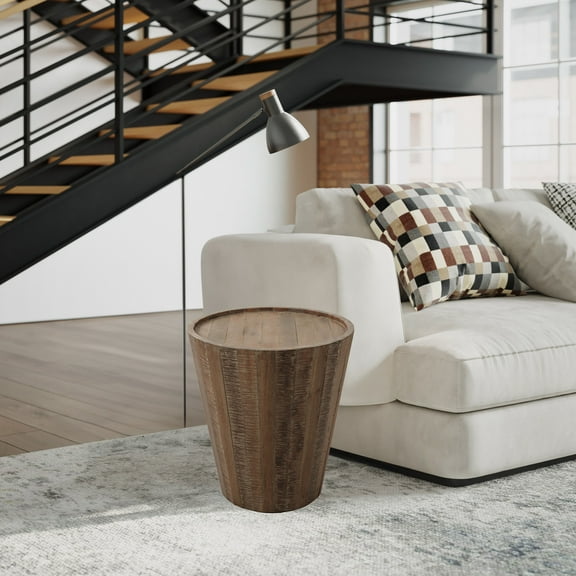 Jofran Conundrum Modern Distressed Solid Acacia End Table