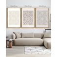 thumbnail image 2 of SHENIFY large 24x36in3pcs Natural Framed Boho Abstract Wall Art Mid-Century Tan Geometric Landscape Abstract Shapes Cozy Neutral Modern Minimalist Painting Decorative Artwork, 2 of 7