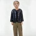 thumbnail image 2 of Toddler Boys Laser Square Plaid Sequin Cardigan Top Stagewear Jacket Black,12-24M, 2 of 5