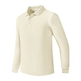 thumbnail image 4 of Antinious Men Solid Button Collar Long Sleeve Classic Outdoor Casual Fall Tops, 4 of 5