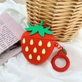 thumbnail image 3 of Airpods Silicone Case Funny Cute Cover Compatible for Apple Airpods 1&2[Fruit and Vegetable Series][Best Gift for Girls&boys or Couples] (3D Strawberry), 3 of 4