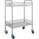 thumbnail image 1 of Mesa de Acero Inoxidable Bluelander de 2 Niveles con Ruedas Giratorias, 1 of 6
