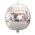 thumbnail image 1 of Hermoso globo de aluminio de 22 pulgadas para decoración de fiestas de cumpleaños, bodas y celebraciones (plateado), 1 of 1