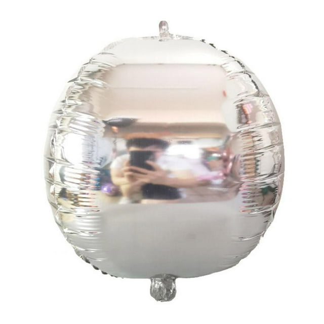 Hermoso globo de aluminio de 22 pulgadas para decoración de fiestas de cumpleaños, bodas y celebraciones (plateado)
