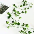 thumbnail image 3 of DYstyle 7.2ft Artificial Green Leaf Vine LED String Lights 25 LEDs Battery Powered Green Leaves Vine Garland Plant Fairy Light for Valentine's Wedding Bedroom Party Garden Indoor Decoration, 3 of 3