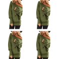 thumbnail image 1 of Guardurnaity Blusas sexys de manga larga para mujer, elásticas y fáciles de combinar. Blusas de mujer con hombros descubiertos. Prendas para la parte del cuerpo, 1 of 4