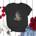 thumbnail image 3 of IROINNID Summer Tops For Women T-Shirt Loose Fashion Printed Loose Short Sleeves Round-Neck Tops Spring, 3 of 5