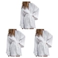 thumbnail image 2 of Jumpingount Vestido de noche de mujer de manga larga transpirable lindo adelgazamiento Casual señoras pijamas ropa de dormir ropa de dormir blanco Type1 NO1, 2 of 6