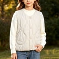 thumbnail image 2 of Besolor Girls Clothes Vests Fall Winter Casual Thermal Warm Sleeveless Button Jackets Waistcoat with Pockets(7-8 Years,Beige), 2 of 6