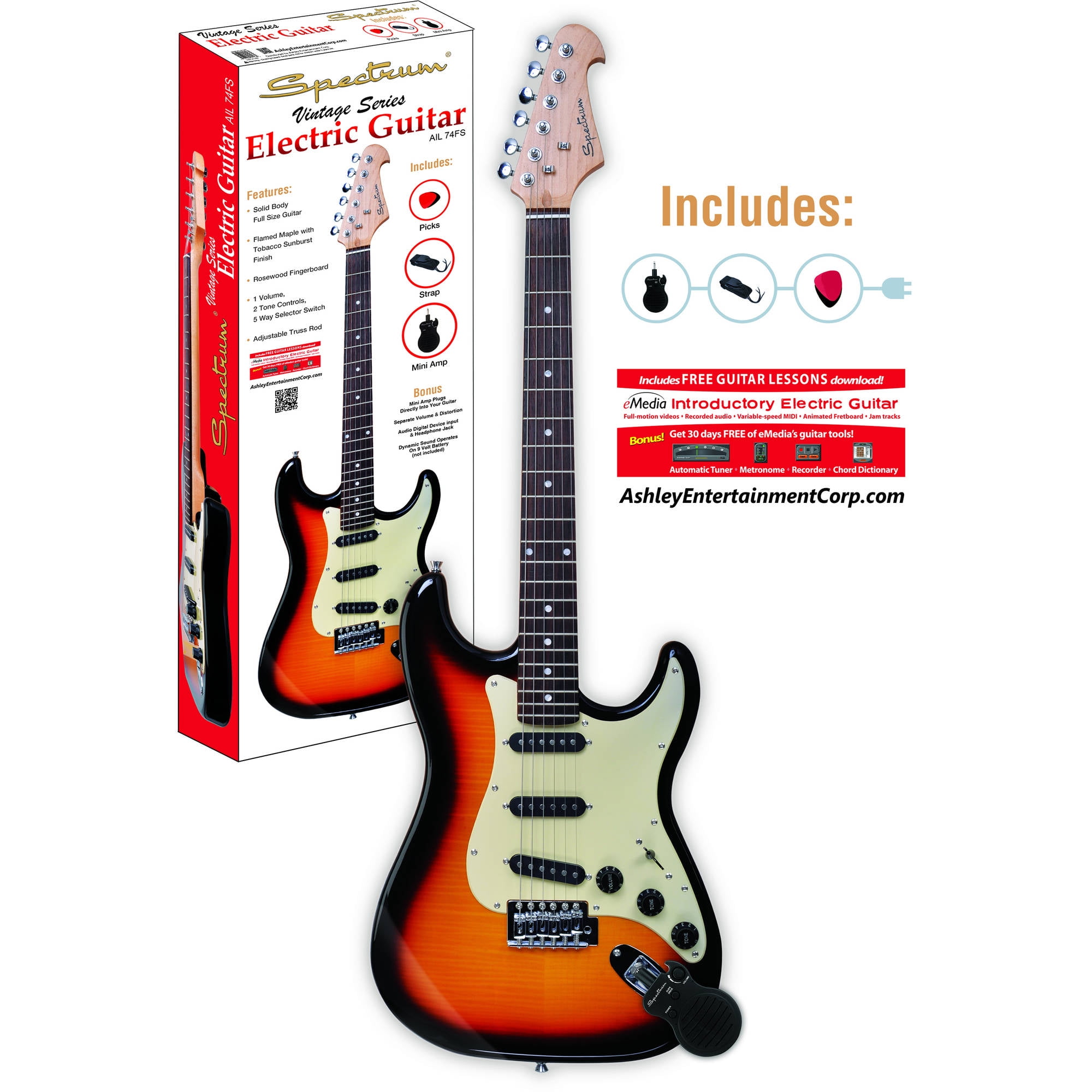 Spectrum electric guitar sunburst Clearance